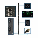 Tripp Lite by Eaton PDU 5.5kW Single-Phase Monitored PDU LX Interface 208/230V Outlets (36 C13/6 C19) L6-30P 10 ft. (3.05 m) Cord 0U 1.8m/70 in. Height TAA