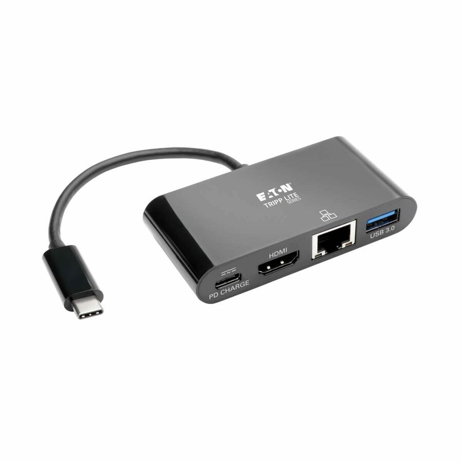 Tripp Lite by Eaton USB C to HDMI Multiport Adapter Docking Station 4K, Thunderbolt 3 Compatible, USB Type C to HDMI Black, USB-C, USB Type-C, USB Type C