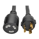 Tripp Lite by Eaton Power Extension Cord NEMA L5-30P to NEMA L5-30R- Heavy-Duty 30A 125V 10 AWG 10 ft. (3.05 m) Black Locking Connectors