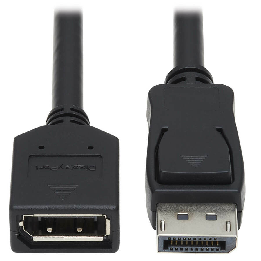Eaton Tripp Lite Series DisplayPort Extension Cable with Latch, 4K @ 60 Hz, HDCP 2.2 (M/F), 6 ft. (1.83 m)