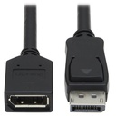 Eaton Tripp Lite Series DisplayPort Extension Cable with Latch, 4K @ 60 Hz, HDCP 2.2 (M/F), 6 ft. (1.83 m)