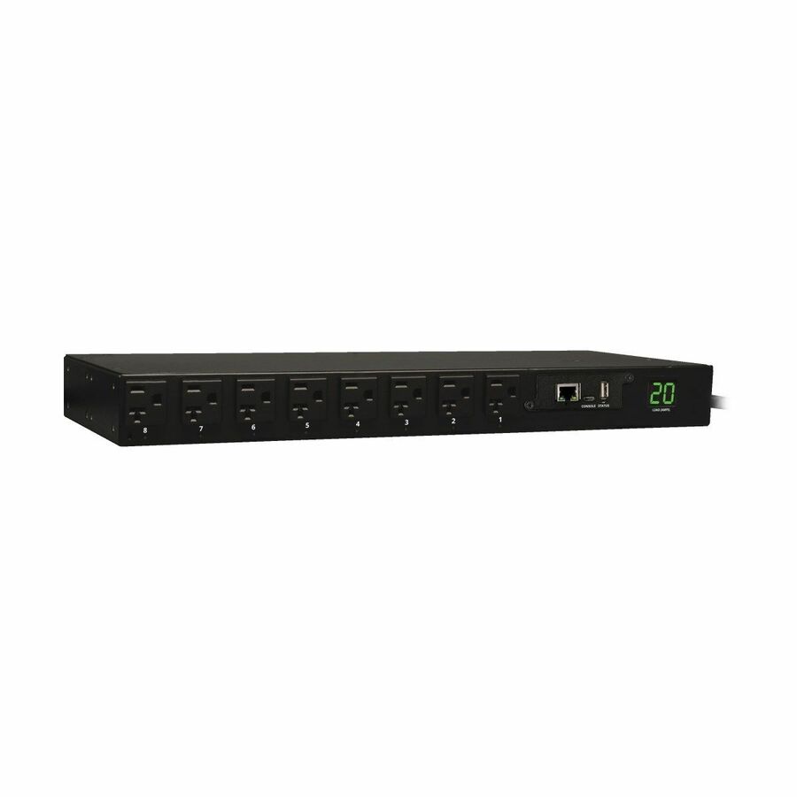 Tripp Lite by Eaton PDU 1.9kW Single-Phase Switched PDU - LX Interface 120V Outlets (16 5-15/20R) L5-20P/5-20P Input 12 ft. (3.66 m) Cord 1U Rack-Mount TAA