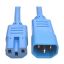 Tripp Lite by Eaton Power Cord C14 to C15 - Heavy-Duty 15A 250V 14 AWG 3 ft. (0.91 m) Blue