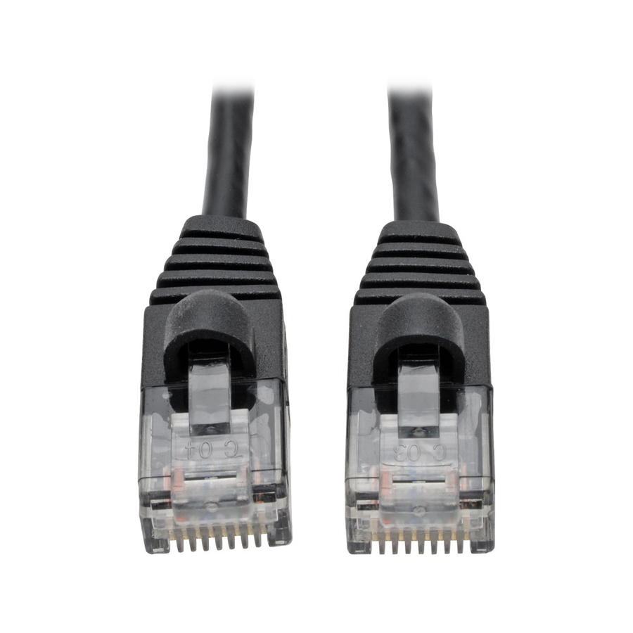 Eaton Tripp Lite Series Cat6a 10G Snagless Molded Slim UTP Ethernet Cable (RJ45 M/M), Black, 5 ft. (1.52 m)
