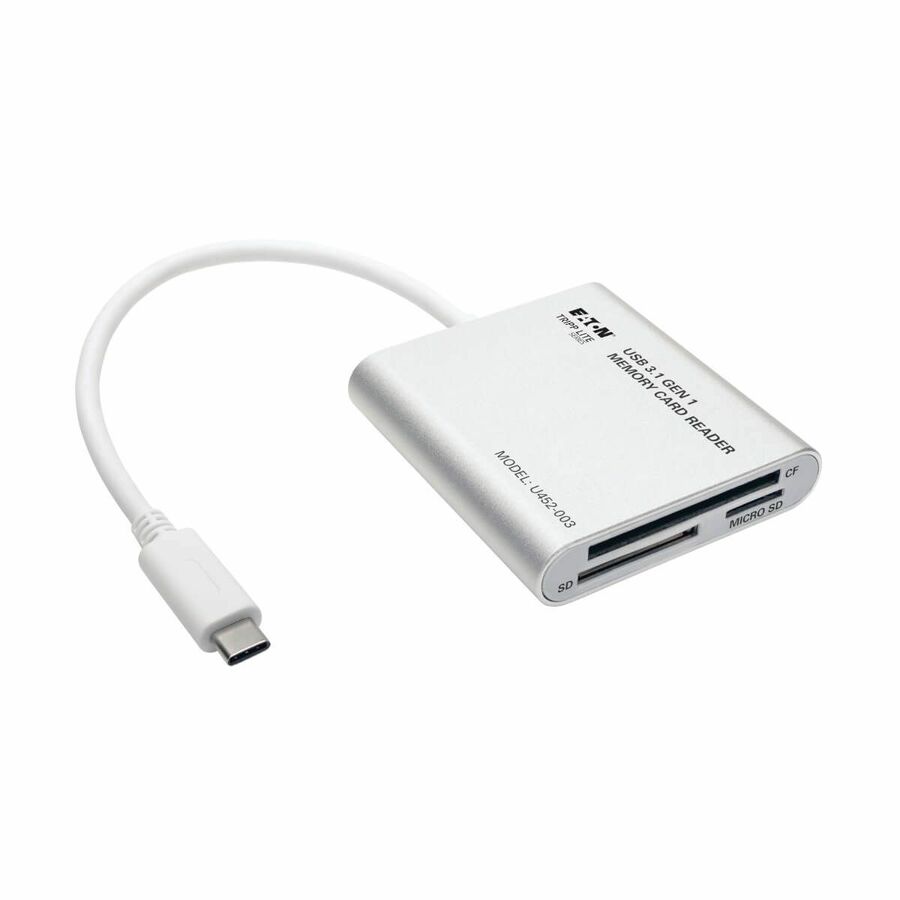 Eaton Tripp Lite Series USB 3.1 Gen 1 USB-C Multi-Drive Smart-Card Flash-Memory Media Reader/Writer, Thunderbolt™ 3 Compatible