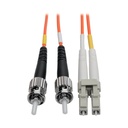 Tripp Lite by Eaton 3M Duplex Multimode 62.5/125 Fiber Optic Patch Cable LC/ST 10' 10ft 3 Meter