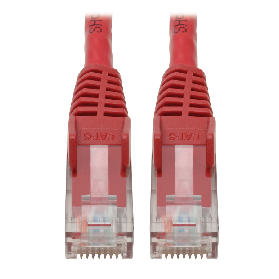 Tripp Lite by Eaton Cat6 Gigabit Snagless Molded (UTP) Ethernet Cable (RJ45 M/M) PoE Red 4 ft. (1.22 m)