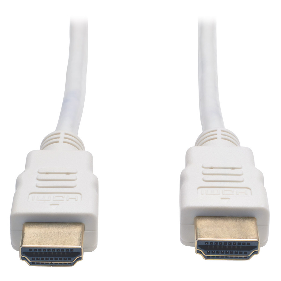 Eaton Tripp Lite Series High-Speed HDMI Cable (M/M) - 4K, Gripping Connectors, White, 3 ft. (0.9 m)