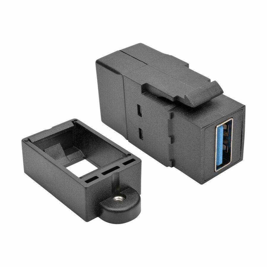 Eaton Tripp Lite Series USB 3.0 All-in-One Keystone/Panel Mount Coupler (F/F), Black, TAA