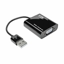 Eaton Tripp Lite Series USB 2.0 to VGA Dual/Multi-Monitor External Video Graphics Card Adapter with Built-In USB Cable, 128 MB SDRAM, 1080p @ 60 Hz