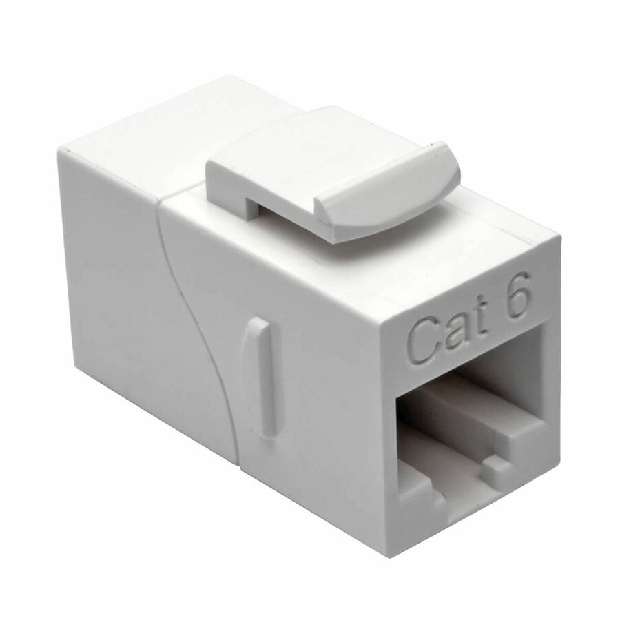 Eaton Tripp Lite Series Cat6 Straight-Through Modular In-Line Snap-In Coupler (RJ45 F/F), White, TAA