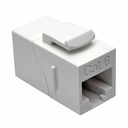 Eaton Tripp Lite Series Cat6 Straight-Through Modular In-Line Snap-In Coupler (RJ45 F/F), White, TAA