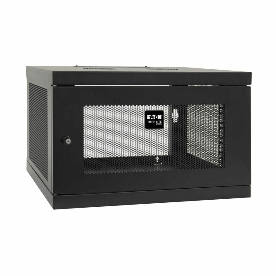 Eaton Tripp Lite Series SmartRack 6U Low-Profile Switch-Depth Knock-Down Wall-Mount Mini Rack Enclosure