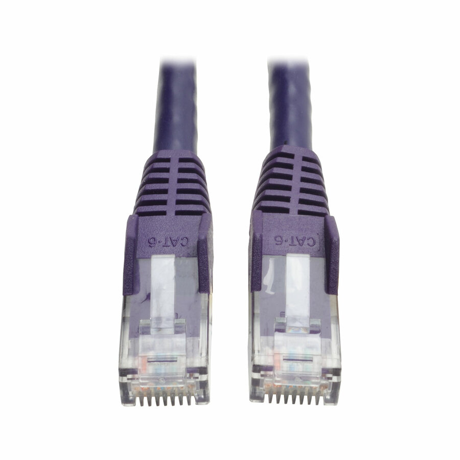 Tripp Lite by Eaton Cat6 Gigabit Snagless Molded (UTP) Ethernet Cable (RJ45 M/M) PoE Purple 50 ft. (15.24 m)