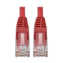 Eaton Tripp Lite Series Cat6 Gigabit Snagless Molded (UTP) Ethernet Cable (RJ45 M/M), PoE, Red, 6-in. (15.24 cm)