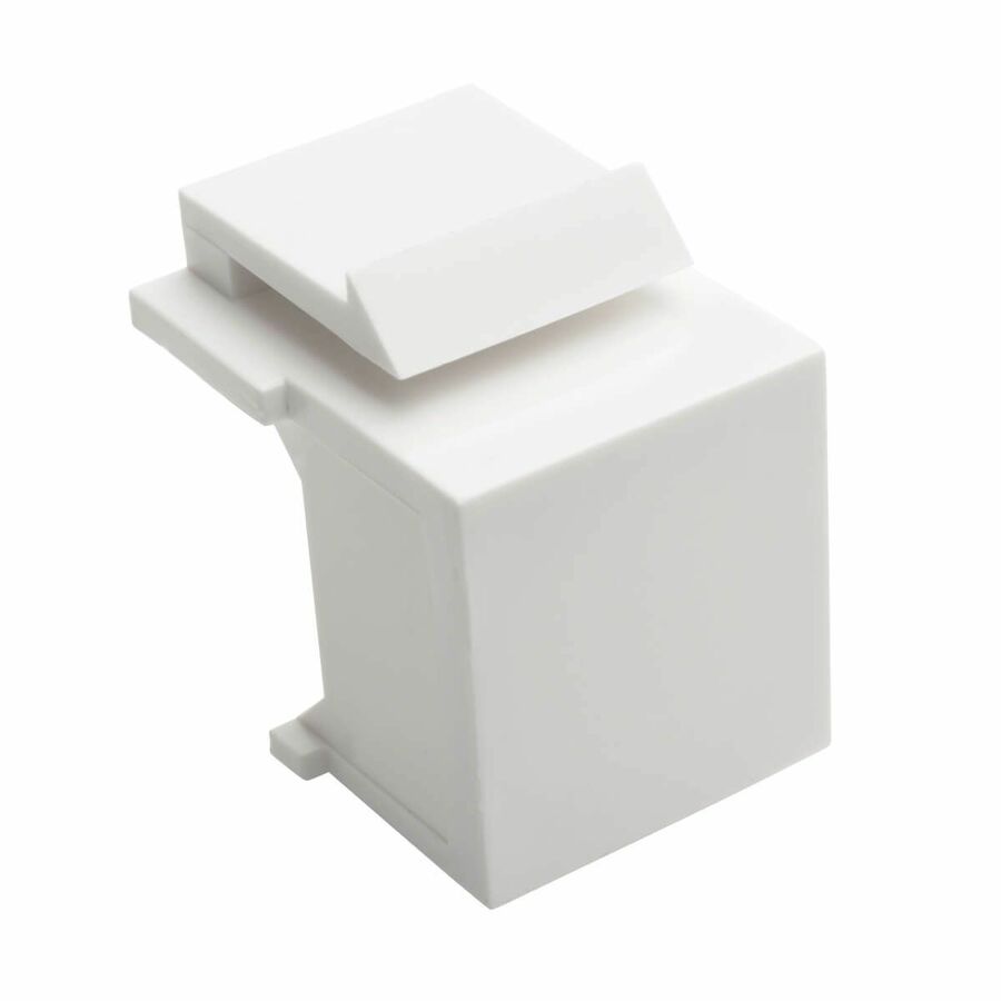 Eaton Tripp Lite Series Snap-In Blank Keystone Jack Insert, White, 10 Pack, TAA