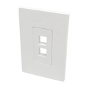 Tripp Lite by Eaton Single-Gang 2-Port Wall Plate Keystone Cat5/6 USB HDMI Dport RCA