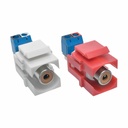 Eaton Tripp Lite Series RCA Female Audio to Screw Terminal Keystone Jack Kit, Red/White