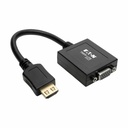 Tripp Lite by Eaton HDMI to VGA with Audio Converter Cable Adapter for Ultrabook/Laptop/Desktop PC (M/F) 6-in. (15.24 cm)