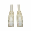 Tripp Lite by Eaton Cat6 Gigabit Snagless Molded (UTP) Ethernet Cable (RJ45 M/M) PoE White 50 ft. (15.24 m)