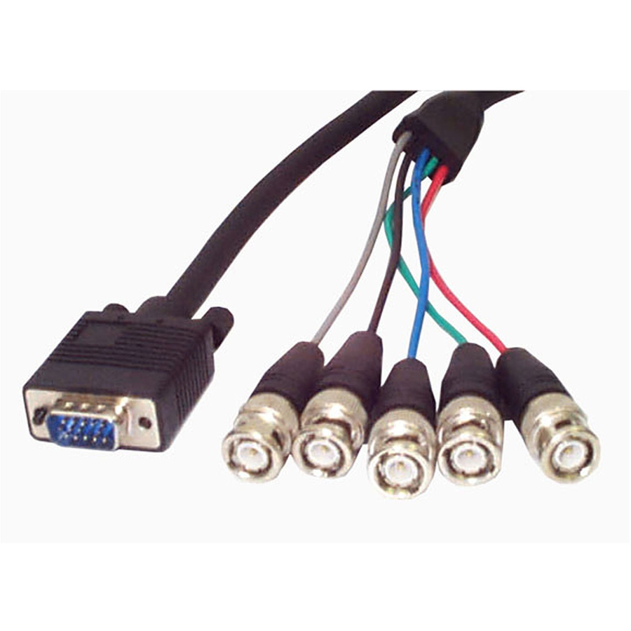 StarTech VGA Monitor cable - coax - HD-15 (M) - BNC (M) - 6 ft