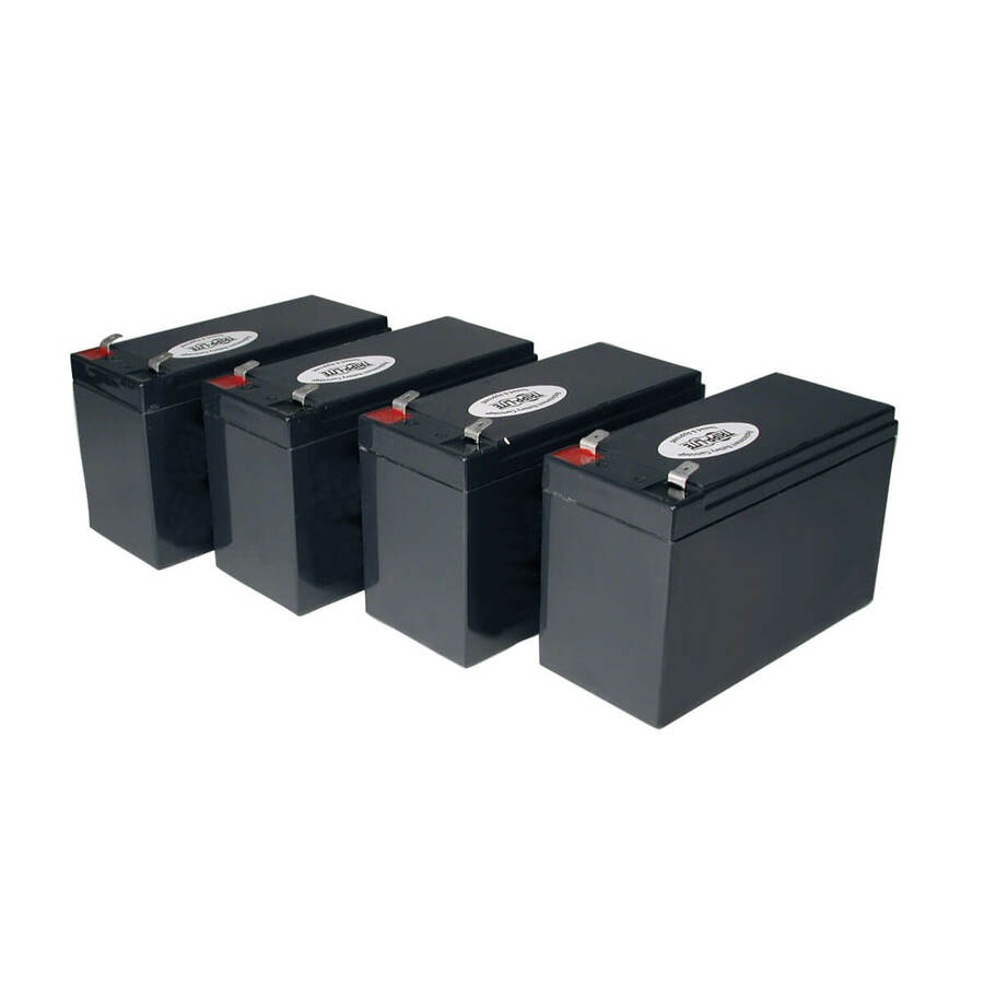 Eaton Tripp Lite Series 4x 12V 9AH UPS Replacement Battery Cartridge Kit for Select Best, Powerware, Liebert and Other UPS