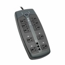 Tripp Lite by Eaton Protect It! 10-Outlet Surge Protector 8 ft. (2.43 m) Cord with Right-Angle Plug 2395 Joules Tel/DSL Protection Black Housing