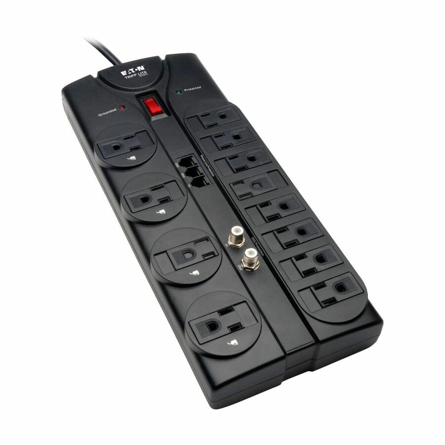 Tripp Lite by Eaton Protect It! 12-Outlet Surge Protector 8 ft. (2.43 m) Cord 2880 Joules Tel/Modem/Coaxial Protection