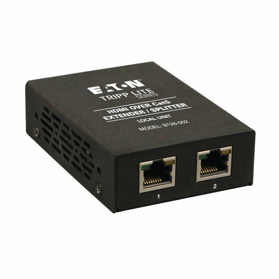 Eaton Tripp Lite Series 2-Port HDMI over Cat5/6 Extender/Splitter, Box-Style Transmitter for Video/Audio, Up to 150 ft. (45 m), TAA