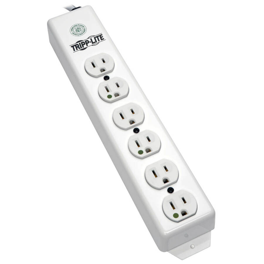 Tripp Lite by Eaton Safe-IT UL 1363 Medical-Grade Power Strip 6x Hospital-Grade Outlets Antimicrobial 15 ft. (4.57 m) Cord