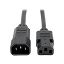 Tripp Lite by Eaton PDU Power Cord C13 to C14 - 13A 250V 16 AWG 2 ft. (0.61 m) Black