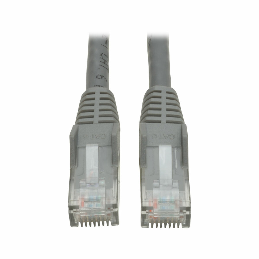 Eaton Tripp Lite Series Cat6 Gigabit Snagless Molded (UTP) Ethernet Cable (RJ45 M/M), PoE, Gray, 2 ft. (0.61 m)