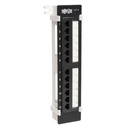 Tripp Lite by Eaton 12-Port Cat6 Wall Mount Vertical 110 Patch Panel RJ45 TAA GSA