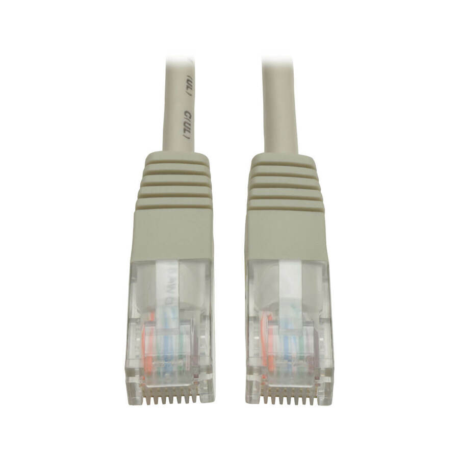 Eaton Tripp Lite Series Cat5e 350 MHz Molded (UTP) Ethernet Cable (RJ45 M/M), PoE - Gray, 1 ft. (0.31 m)