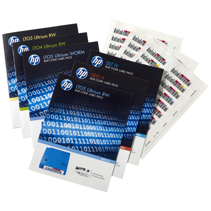 HPE LTO-6 Ultrium Re-writable Bar Code Label Pack
