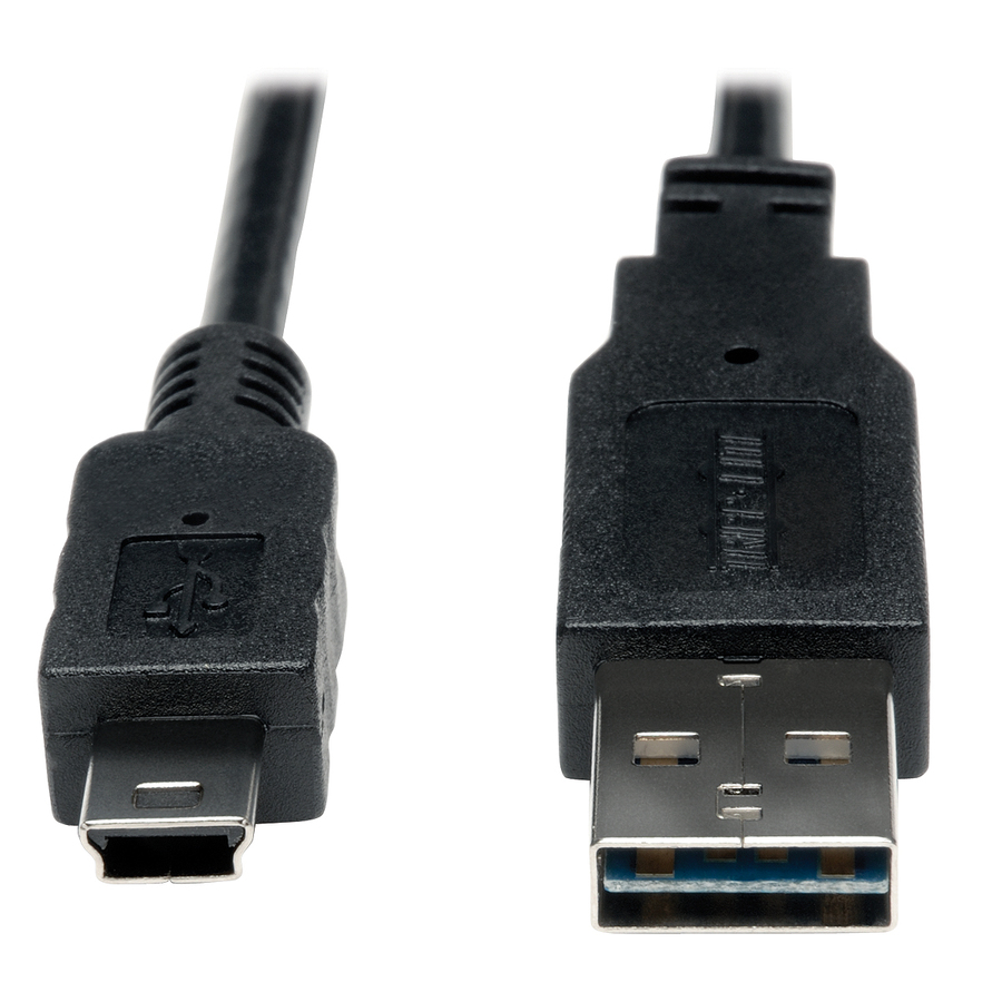 Eaton Tripp Lite Series Universal Reversible USB 2.0 Converter Adapter Cable (Reversible A to 5Pin Mini B M/M), 3 ft. (0.91 m)