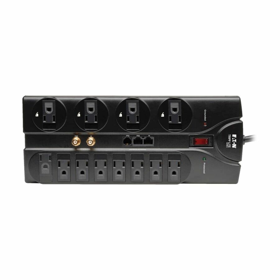 Eaton Tripp Lite Series Protect It! 12-Outlet Surge Protector, 8 ft. (2.43 m) Cord, 2880 Joules, Tel/Modem/Coaxial/Ethernet Protection