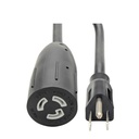 Tripp Lite by Eaton Heavy-Duty Power Extension Cable NEMA L5-15R to NEMA 5-15P - 15A 120V 14 AWG 1 ft. (0.31 m) Black