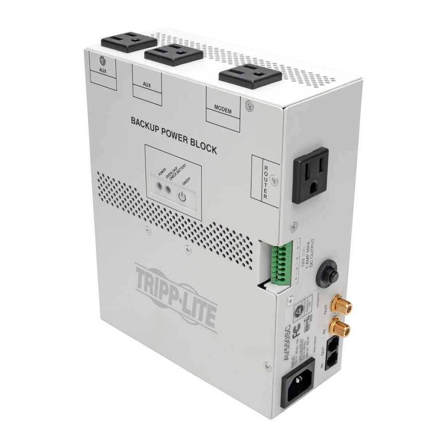 Eaton Tripp Lite Series 550VA Audio/Video Backup Power Block - Exclusive UPS Protection for Structured Wiring Enclosure