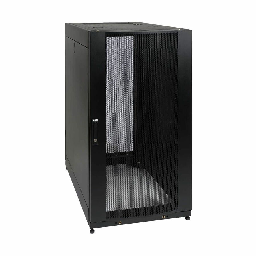 Tripp Lite by Eaton 25U SmartRack Standard-Depth Half-Height Rack Enclosure Doors Side Panels Shock Pallet