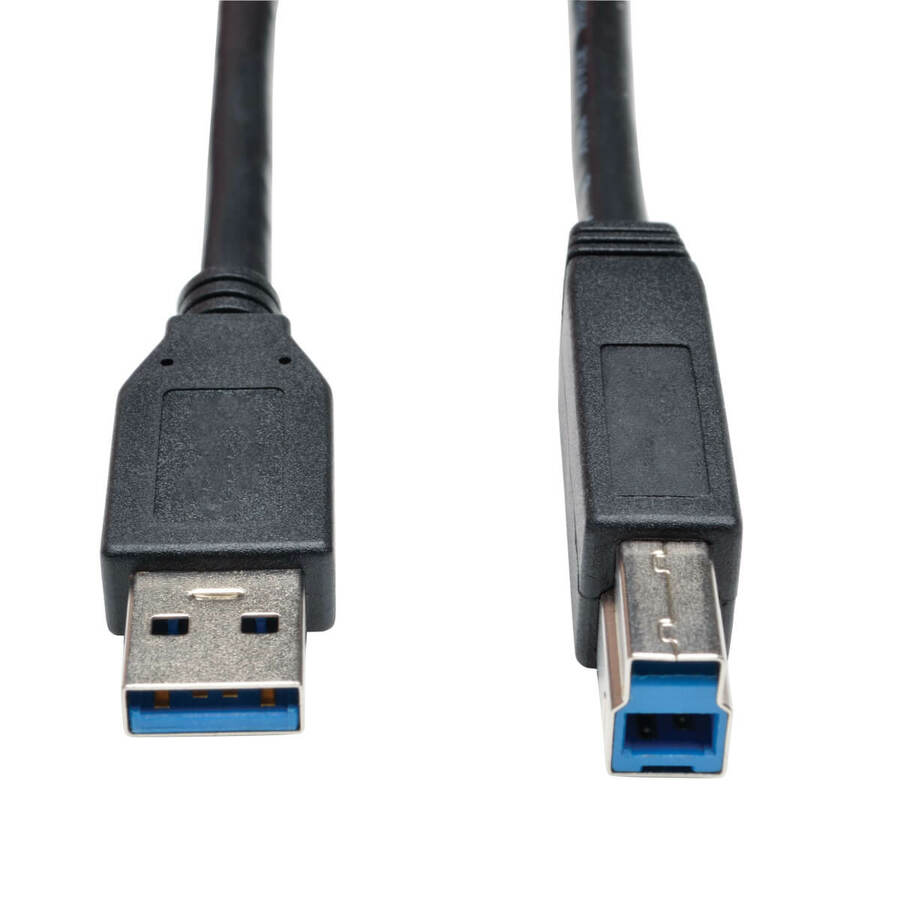 Eaton Tripp Lite Series USB 3.2 Gen 1 SuperSpeed Device Cable (A to B M/M) Black, 3 ft. (0.91 m)