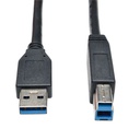 Eaton Tripp Lite Series USB 3.2 Gen 1 SuperSpeed Device Cable (A to B M/M) Black, 3 ft. (0.91 m)