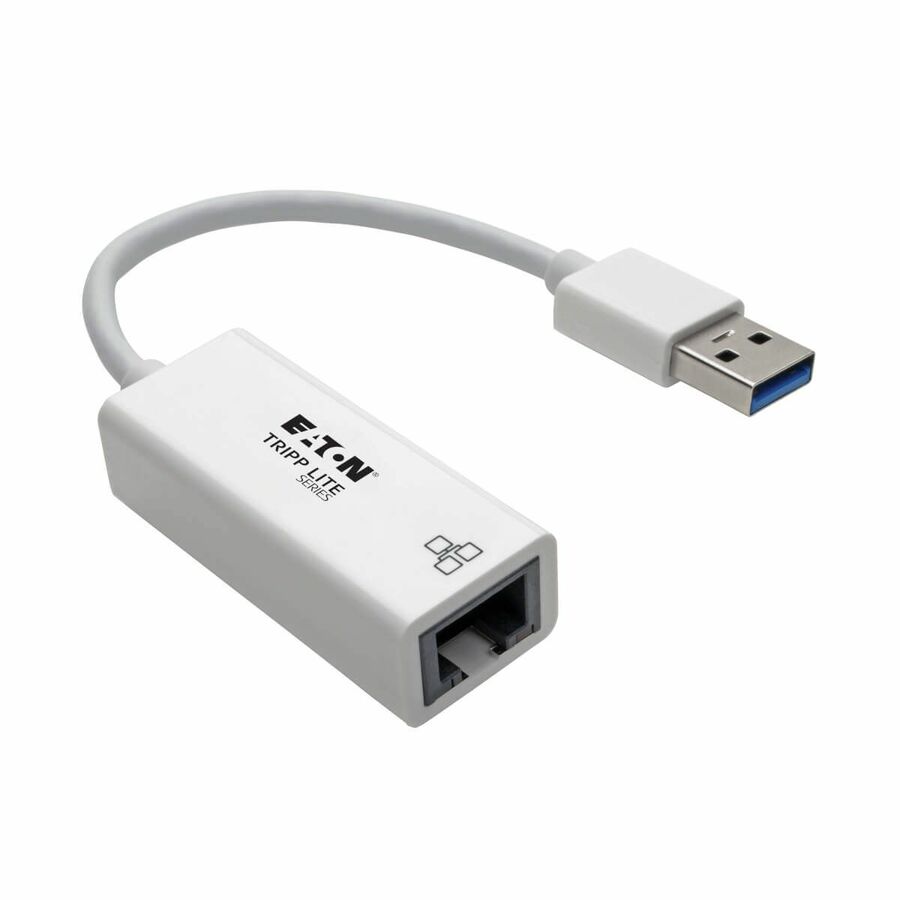 Eaton Tripp Lite Series USB 3.0 to Gigabit Ethernet NIC Network Adapter - 10/100/1000 Mbps, White