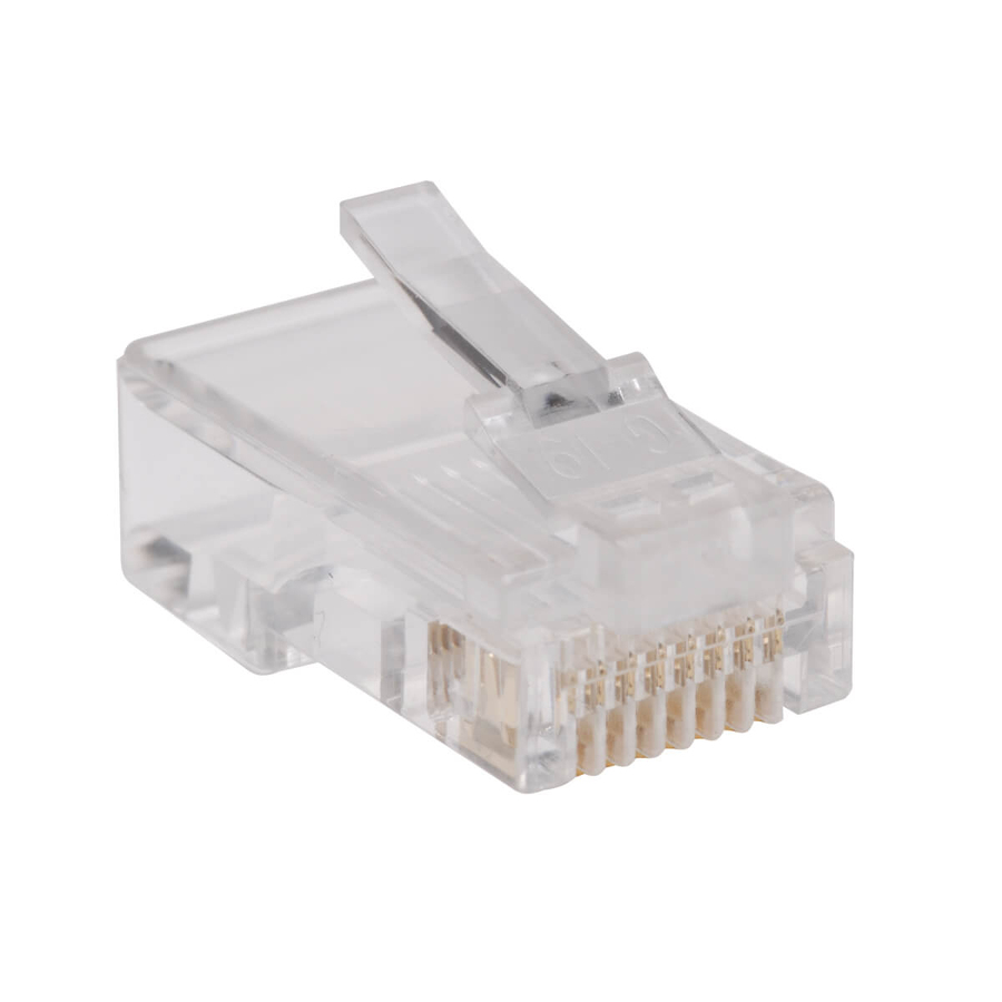 Tripp Lite by Eaton RJ45 for Flat Solid / Standard Conductor 4-Pair Cat5e Cat5 Cable 100 Pack
