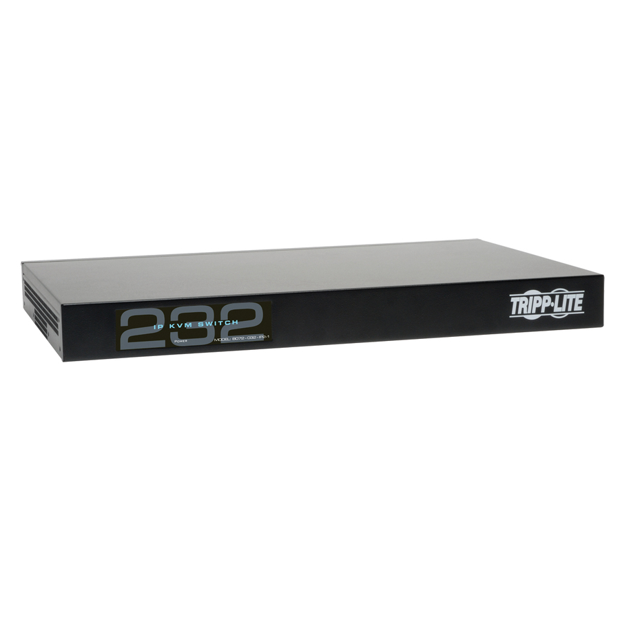 Tripp Lite by Eaton NetCommander 32-Port Cat5 KVM over IP Switch - 2 Remote + 1 Local User 16 USB Dongles 1U Rack-Mount