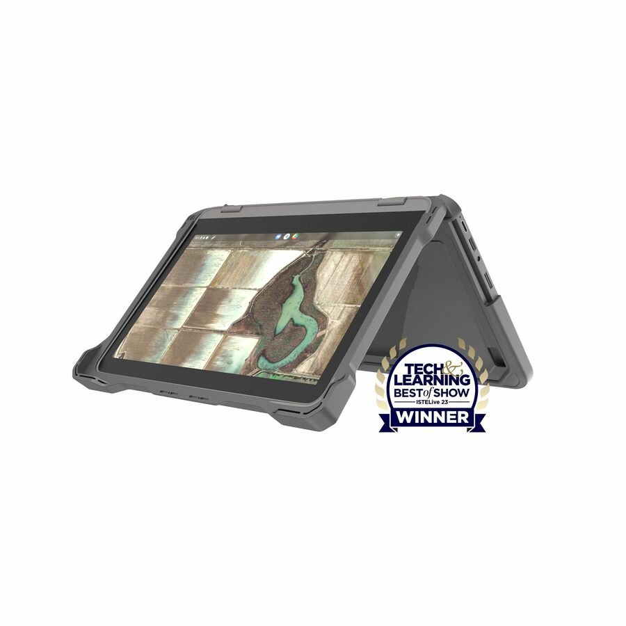 MAXCases Extreme Shell-F Slide Case for Dell 3100/3110 Chromebook 2:1 Convertible 11.6" (Gray/Clear)
