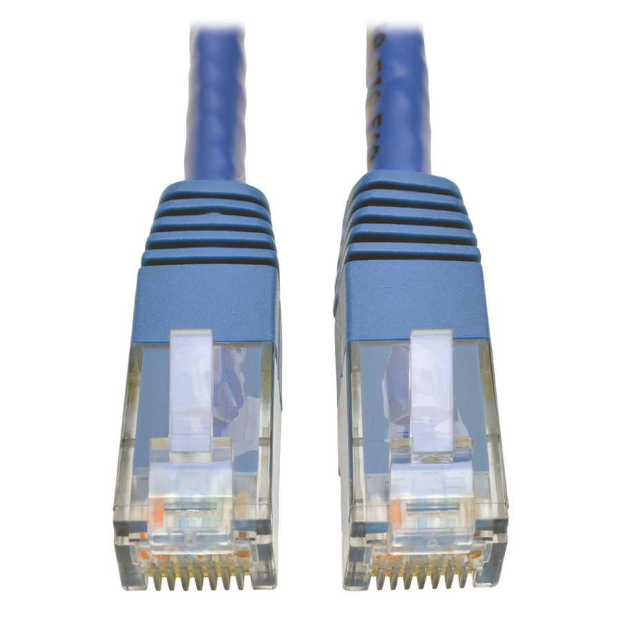 Eaton Tripp Lite Series Cat6 Gigabit Molded (UTP) Ethernet Cable (RJ45 M/M), PoE, Blue, 1 ft. (0.31 m)