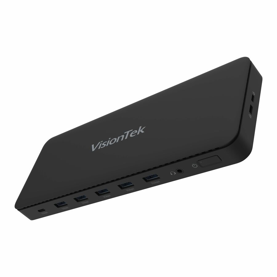 VisionTek VT4600DL Universal Dual 4K Docking Station 100W Charging (USB-A, USB-C)