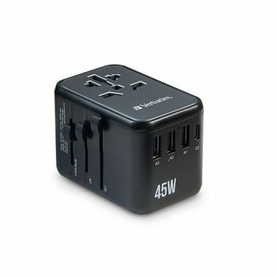 Verbatim UTA-08 Universal Travel Adapter 45W - USB-C, USB-A