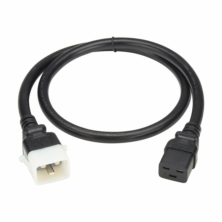 Eaton Tripp Lite Series PDU Power Cords, C19 to P-Lock C20 - Heavy-Duty, 20A, 250V, 12 AWG, 3 ft. (0.9 m), Black, 6 Pack